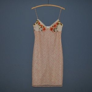 Laundry By Shelli Segal Floral Lace Dress - Orange and Cream
